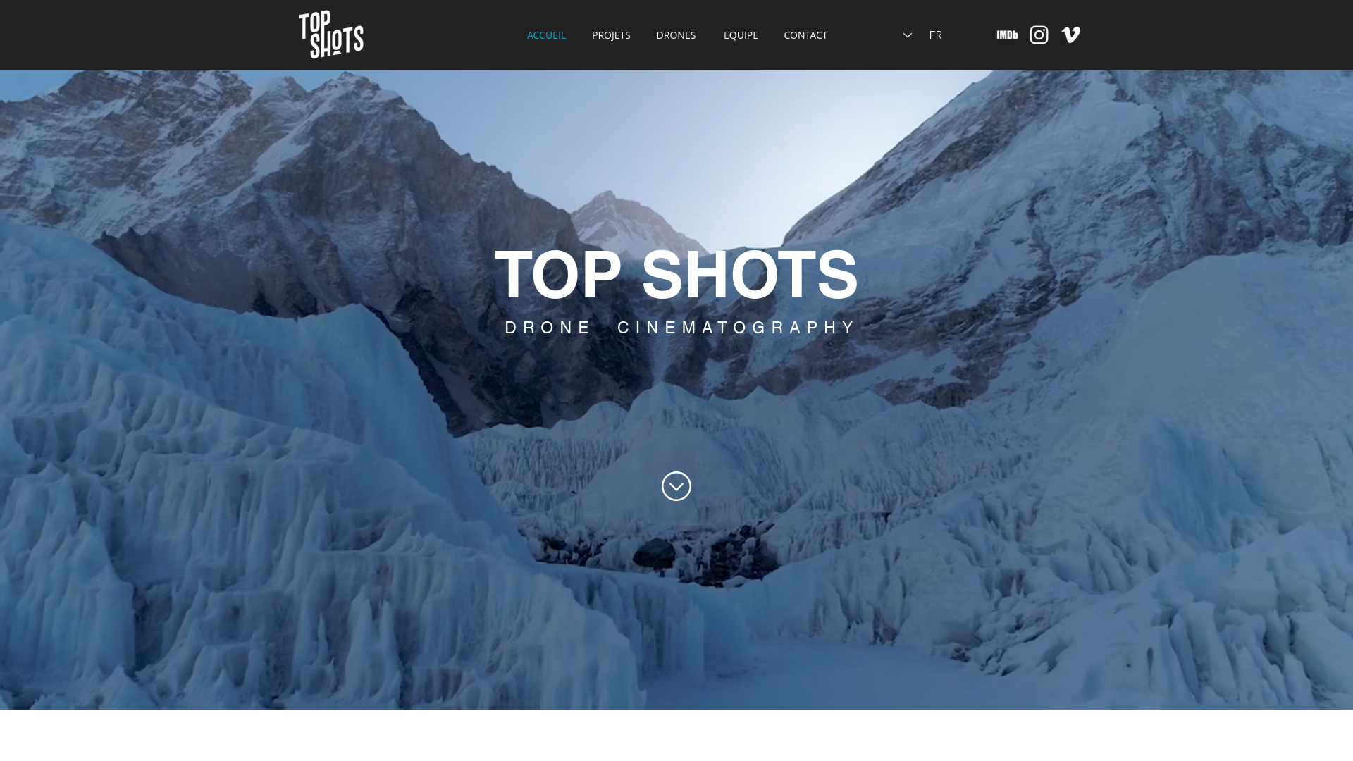 Homepage of the current version of the Website